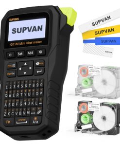 SUPVAN G15M Mini wiederaufladbarer Thermotransfer Etikettendrucker für Schrumpfschlauch & Kabel - perfekt für Außenberei
