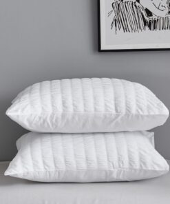 Freyamy Seersucker Kissenbezug 40x80cm 2er Set Weiß Gebürstet Strukturiert Mit Reißverschluss