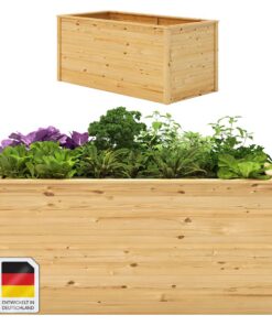 STEELSØN Hochbeet aus Lärchenholz für Garten & Balkon – Pflanzenkasten gemütlich pflanzen – 180x90x80 cm – Gewächshaus l