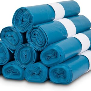 TONECO Profi Müllsäcke Extra Stark 120L - 100 Stück - Blaue Beutel - für Haushalt und Garagen - 10 Rollen - super stabil