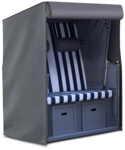 bonsport Strandkorb-Schutzhülle 120 cm breit | winterfest & UV-beständig | 128×105×165/140 cm