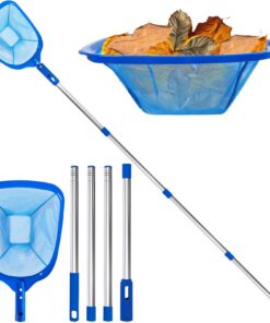 4BAOHUI 185 cm Poolkescher, feinmaschig mit Teleskopstange für Algenreinigung im Schwimmbad, Teich & Whirlpool, Bestway