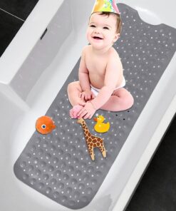 JOTOL rutschfest Badematte mit 200 Saugnäpfen für sicheren Halt in der Badewanne | JOTOL Antirutschmatte für Badewanne