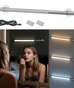 Deecam LED Dimmbare Schminktischbeleuchtung, 3 Modi und Stufe 10 Dimmen Make-up-Licht, aufladbar für Schlafzimmer und Re