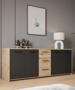 Forte PILVI Sideboard 180 - Modernes Holzwerk von Artisan Eiche für Wohn- & Schlafzimmer | Forte PILVI Sideboard 180 cm
