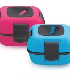 Pinnacle Thermoware Lunchbox für Kinder & Erwachsene - Auslaufsicher und mit Hitze Ablassventil (Blau Rosa)
