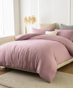 Soifox Bettwäsche 180x200 Rosa - aus Mikrofaser Bügelfrei & Knitterfrei - für Familie - für Sommerschlussverkauf - Faser