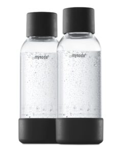 Mysoda Quick-Connect Wiederverwertbare Wasserflaschen für Outdoor-Aktivitäten, dickwandig, BPA-frei, 2 x 0,5 l, Kunststo