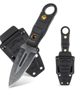 Outdoor Messer Feststehend Neck Knife EDC Survival Messer für Männer | Outdoor Messstehend Neck Knife 7CM Full Tang Ges