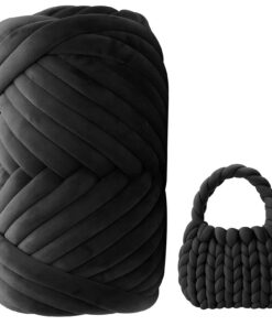 Armstricken Wolle 500g/16m - Dickes Woll-Schlauchgarn 3cm für Anfänger - Hausarbeiten wie Decken, Körbe, Taschen, Hausti