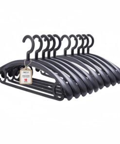 Robuste Kleiderbügel für dick Kleider (Schwarz) | Drehhaken Kleiderbügel mit breiter Schulter für dick Kleider (Schwarz
