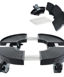 PEILU Pflanzenroller Outdoor Schwarz Ø39-52cm 300KG Trag capacité, 360° Drehbare Rollen für Pflanzen, Sonnenschirmstände