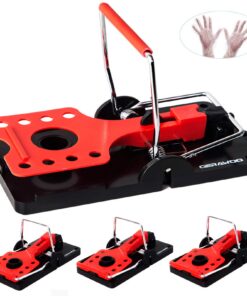 Rattenfalle 4er Set Professionell Groß Schlagfall für Drinnen und Ablaufsicher Outdoor