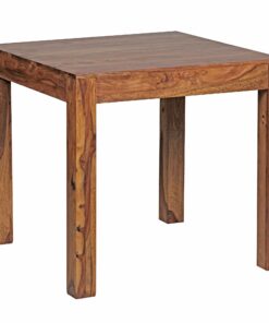FineBuy quadratischer Holztisch 80 cm Sheesham – massiv, Design Esszimmertisch für 4 Personen Küchentisch