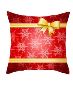 Kuscheliges Weihnachten-Kissenbezug Quadratisch Geschenkverpackung | Schneeflocken-Kissenbezug fürs Wohnzimmer Quadrati