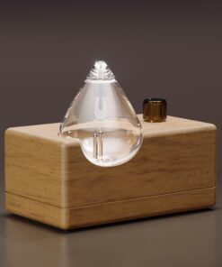 Wasserlose Aroma Diffusor Waterdrop Glas-Diffusor mit Naturholz-Sockel