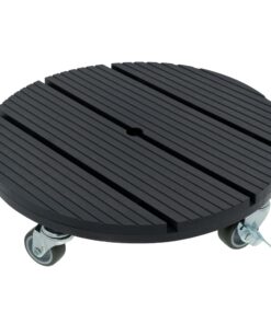 HRB WPC Rollbrett für Blumentopf witterungsbeständig 80 kg Tragkraft