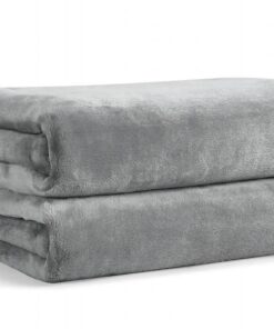 EHEYCIGA Flauschige Kuscheldecke Grau 150x200, weiche warme Fleecedecke für Wohnzimmer und Sofa, OEKO-TEX STANDARD 100