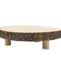 Spetebo Blumenhocker aus Baumscheibe mit 3 Beinen - Ø 30 cm - Holz Deko Pflanzenteller - Pflanzen Ständer - natur]+$ rés