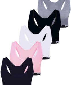 LOREZA 5 Mädchen X-Rücken Sport Bra Baumwolle Trägertop BH | LOREZA 5 Mädchen X-Rücken Baumwolle Sport Bra Kinder BH |
