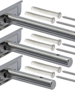 Stahlia Tablarträger unsichtbar 10cm Metall (2 Stück) verdeckte Regalhalterung für Wandregale schwebend MontageLLLLLLLLL