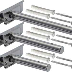 Stahlia Tablarträger unsichtbar 10cm Metall (2 Stück) verdeckte Regalhalterung für Wandregale schwebend MontageLLLLLLLLL