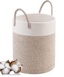 Hand arbeiterischer geflochterner Wäschekorb mit Griff 46x38cm für Spielzeug Aufbewahrung und Wäschesammlung