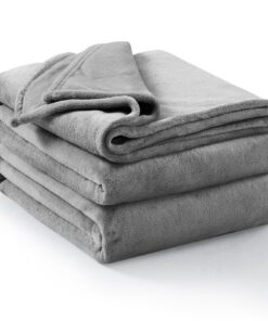 Aisbo Kuscheldecke Flauschig Fleecedecke Grau - Riesige Warme Wohndecke, perfekt für Winter und Couchen, Weich als Sofaü