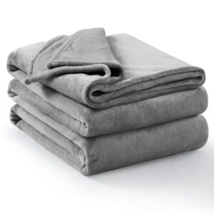 Aisbo Kuscheldecke Flauschig Fleecedecke Grau - Riesige Warme Wohndecke, perfekt für Winter und Couchen, Weich als Sofaü