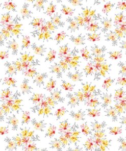 Sovie HORECA Tischdecke aus Linclass® Airlaid 80x80 cm, Hochzeit Party Gastronomie, florales Design Gerbera-Blumen, 20 S
