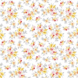 Sovie HORECA Tischdecke aus Linclass® Airlaid 80x80 cm, Hochzeit Party Gastronomie, florales Design Gerbera-Blumen, 20 S