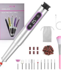 Kabellos Nagelfräser 13 in 1 Funktionen für Professionelle Fräser Nägel 25000 U/min Akkuzig Nagelfräser für Maniküre und