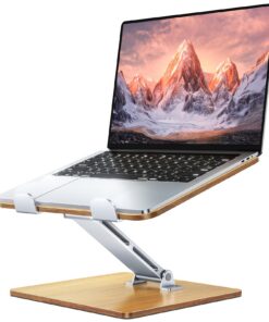 CIRYCASE Holz-Aluminium Laptop Ständer, perfekt für Flexiblearbeit, Kompatibel mit MacBook Pro/Air und HP 10-16" Notebüc