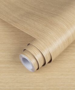 Hode Klebefolie Möbel Holzoptik 30X200cm, Selbstklebende Dekorfolie für Küche und Schränke, Hell, Global Recycled Standa