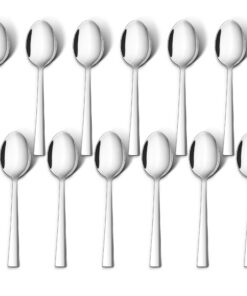 TEAMFAR Edelstahl Kaffeelöffel, Spiegelpoliert, Spülmaschinenfest, 12 Stück für Hause/Restaurant/Hotel, 13,6cm