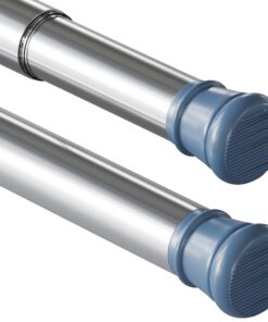 Vorhangstange ohne Bohren – Teleskopspannstange 83–145 cm, Ø25 mm, rostfrei, Silber
