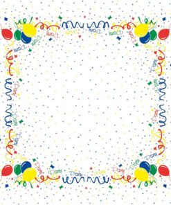 Mitteldecke Airlaid Tischdecke 80x80 cm für Gastronomie und Feiern 20 Stück Faschingsdeko Karneval Luftschlangen Party