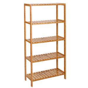 SONGMICS Badregal naturbeige BCB35Y 5-Ebenen-Standregal für Bad und Küche