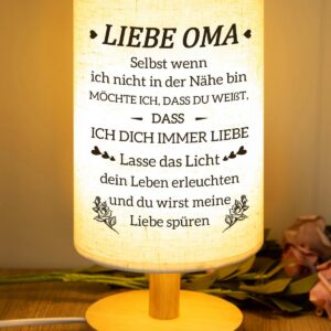 PRSTENLY Oma Bestehende Lampe Ersetzung Geburtstagsgeschenk, Oma Ruhestand Tischlampe, Oma Weihnachtsgeschenke