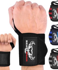 BEAST RAGE Krafttraining Fitness Straps Kreuzheben Gurte für Frauen und Männer (Gepolstert) Baumwolle Handgelenkstütze G