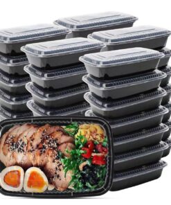 32oz Premiumierzivable Behälter für Mahlzeiten - 50 Stück mit Mikrowellenverwendung, Gefrierfähig und Spülmaschinenkomp