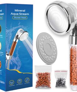CozyLife Wassersparender Duschkopf mit Filter für Haushalte mit Kalk, ionenreiniger Handbrause, Duschkopf mit 3 Strahlen