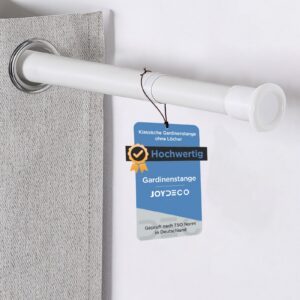 Joydeco Vorhangstange 260-310cm Matt Weiß Multifunktionale Teleskopstange Klemmbar