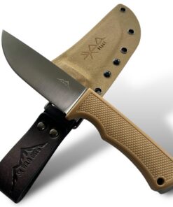 SK Wild Ones® Outdoor Messer Survival - Feststehende Klinge für Outdoor-Jäger - Aus 440 C Edelstahl - Braun - EDC-Messer