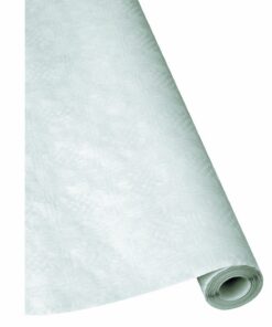 Rolle Damast - Weißer Papiertischtuch 1m x 50m für Bierzeltgarnitur und Festzelt