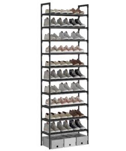 AcornFort® S-538 Verstellbare Schuhablagen Schuhregal für 30 Paar Schuhe, Hohes Organisierungsregal, 56 x 30 x 170 cm, R