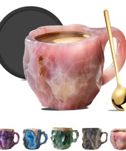 2024 Mineralkristall Kaffee Becher Für Milchtee und Heiße Schokolade - Natürlicher Mineral Kristall Tassen - Mineral Cry