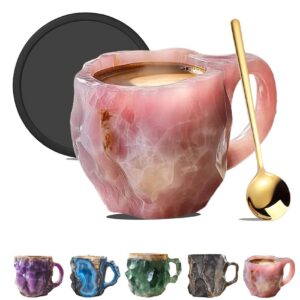 2024 Mineralkristall Kaffee Becher Für Milchtee und Heiße Schokolade - Natürlicher Mineral Kristall Tassen - Mineral Cry