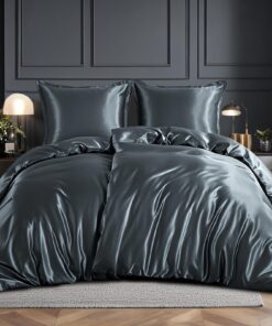 RUIKASI Satin Bettwäsche 135x200 - Seidig wie Samt, Glänzend und weich für Haar und Haut
