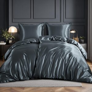 RUIKASI Satin Bettwäsche 135x200 - Seidig wie Samt, Glänzend und weich für Haar und Haut